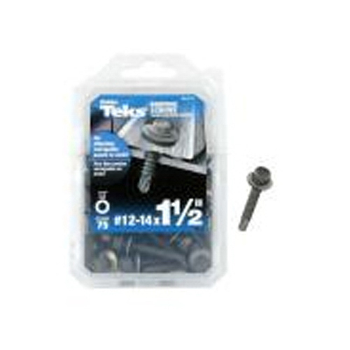 Roofing Screws No. 12 S X 1-1/2" L Hex Drive Hex Washer Head Zinc-Plated