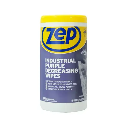 Industrial Purple Cleaning & Degreasing Wipes (65 Count)