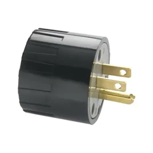 Adapter Commercial and Residential Plastic Straight Blade 30 2 Pole 3 Wire Bulk Black