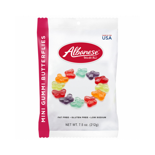 Albanese 53352-XCP12 Gummy Butterflies Candy Assorted 7.5 oz - pack of 12