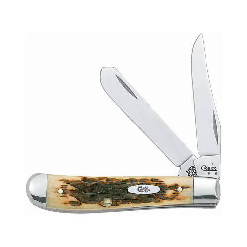 Pocket Knife Mini Trapper Amber Stainless Steel 4"
