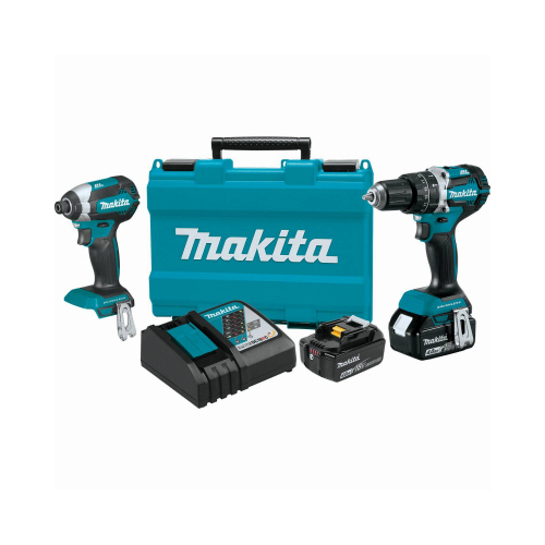 Brushless Combination Kit, Battery Included, 18 V, 2-Tool, Lithium-Ion Battery Black/Teal