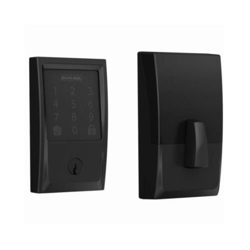 BE489WBV CEN 622 Deadbolt, 1, AAA Grade, Keyed Key, Matte Black, 2-3/8, 2-3/4 in Backset, C Keyway