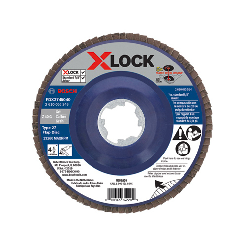 Robert Bosch Tool Corp FDX2745040 4-1/2 40G Flap Disc