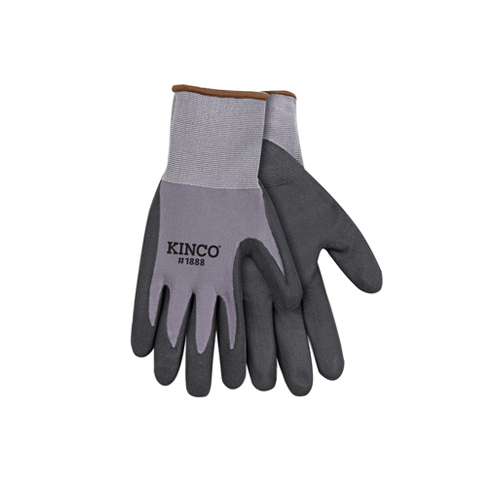 Kinco 1888-XL Palm Gloves Men's Indoor/Outdoor Black/Gray XL Black/Gray