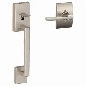 Schlage Century Satin Nickel Handleset Grade 1 1-3/4 in. Schlage Century Satin Nickel Handleset Grade 1 1-3/4 in.