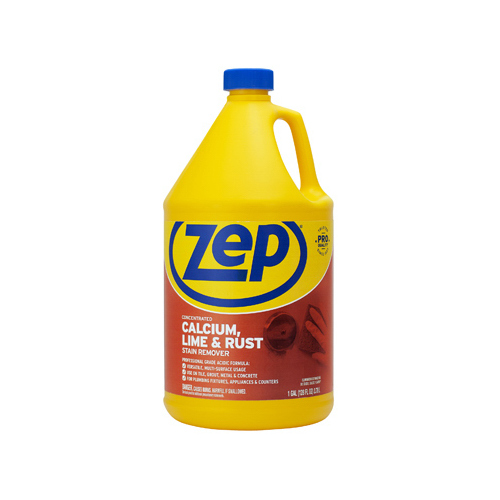ZEP ZUCAL128-XCP4 Calcium/Lime/Rust Cleaner, 1 gal, Liquid, Pungent, Light Yellow - pack of 4