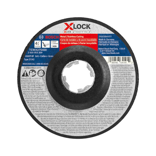 Robert Bosch Tool Corp TCWX27S450 4-1/2Fast Cutting Wheel