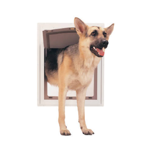 PetSafe HPA11-11601 Freedom PPA00-10862 Pet Door, 16-1/4 in W, 27-1/8 in H, Aluminum, White