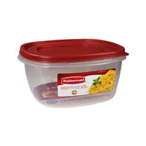 Food Storage Container with Easy-Find Lid, Racer Red, 14 Cup