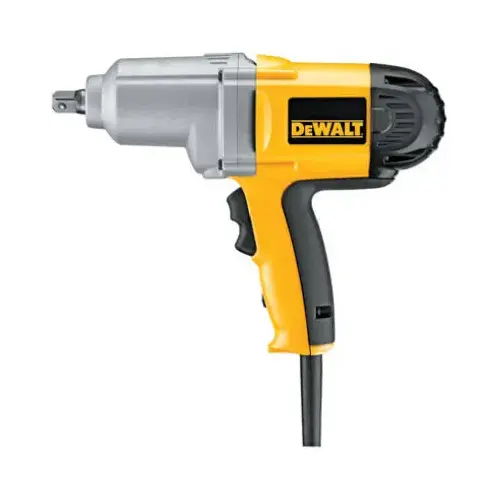 Impact Wrench with Detent Pin Anvil, 7.5 A, 1/2 in Drive, Square Drive, 2700 ipm, 2100 rpm Speed Yellow
