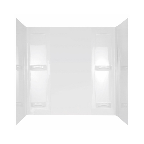 Bathtub Wall Set Pro Series 57" H X 60" W X 32" L White High Gloss