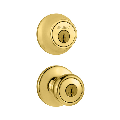 Tylo Polished Brass Door Knob Combo Pack