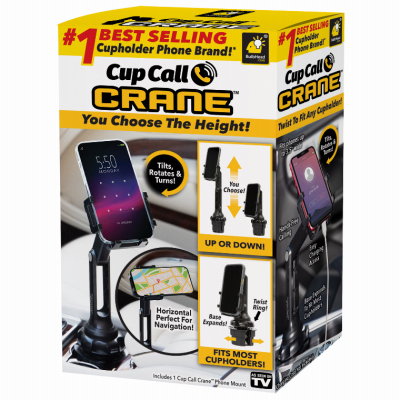 Bulbhead 15446-8 Cell Phone Holder Cup Call Crane Black