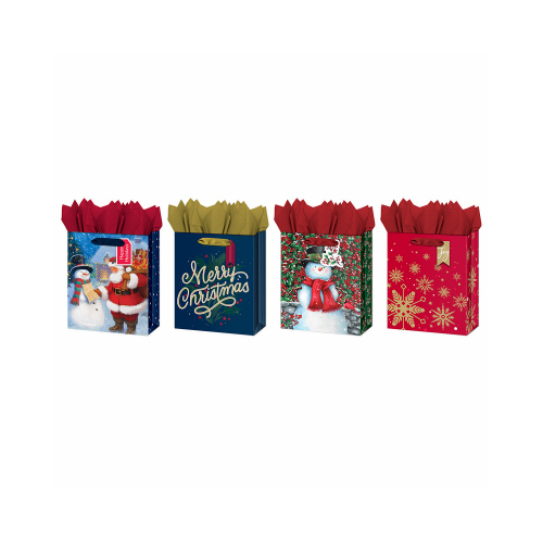 IG DESIGN GROUP AMERICAS INC IG133551 Gift Bag, Traditional Holiday Designs, Medium