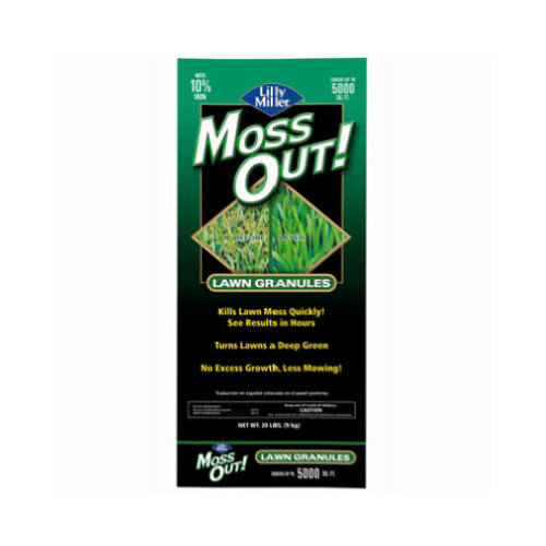 Moss Out 100099164 Moss and Algae Killer, Granular, Black/Gray, 20 lb