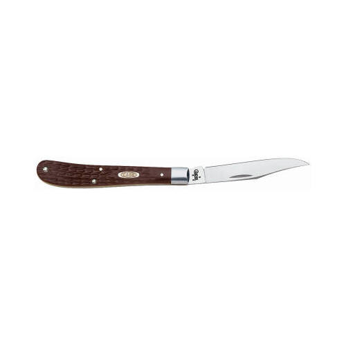 Case 135 Pocket Knife Slimline Trapper Brown Stainless Steel 7.25"