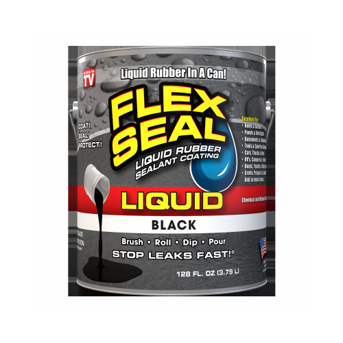 Flex Seal US855BLK01-2 Rubber Sealant Black, Black, 1 Gal, Can