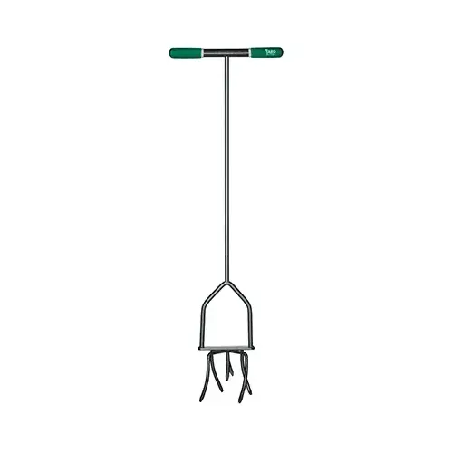 Yard Butler TNT-4 Hand Tiller 6 Tine Steel 24" Steel Handle Green