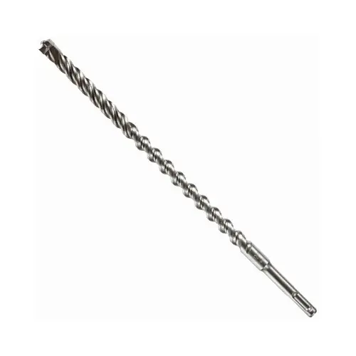 Bulldog Hammer Drill Bit, 1/2 in Dia, 12 in OAL, Variable Flute, 2-Flute, 3/8 in Dia Shank