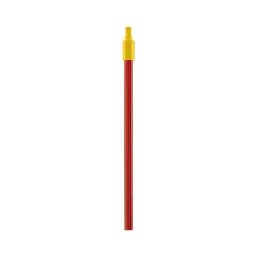 Broom Handle, 15/16 in Dia, 60 in L, Steel Powder-Coated