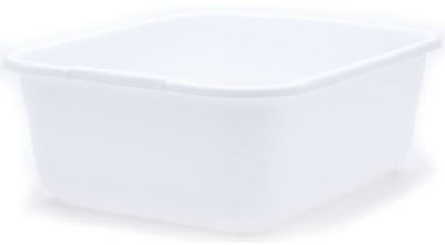 Rubbermaid 2951-AR WHT Dish Pan, Rectangular, White Plastic, 11-1/2 Qt.