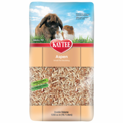 Kaytee 100037555 Aspen Bedding and Litter Forti-Diet Natural Scent Yellow