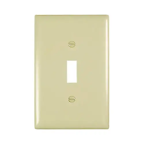 Legrand TPJ1-I TradeMaster Wallplate, 3-5/16 in L, 5.062 in W, 1 -Gang, Nylon, Ivory