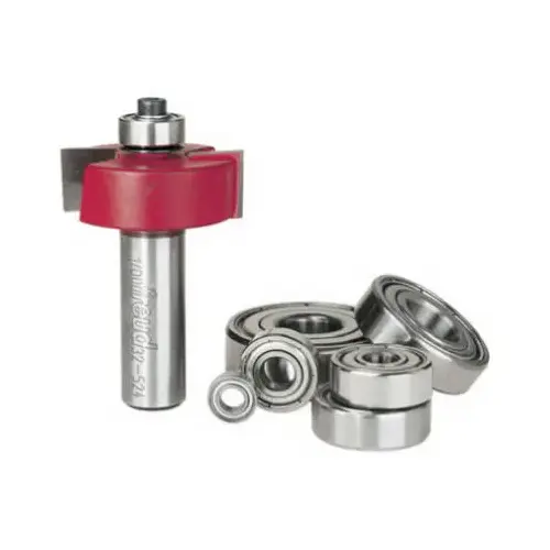 Router Bit, 1-3/8 in Dia Cutter, 2-1/4 in OAL, 1/2 in Dia Shank, 2-Cutter, Carbide