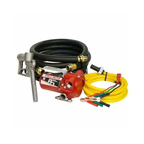 Fill-Rite RD812NH RD Series Portable Fuel Transfer Pump, 12 V, 3/4 in (NPT), 8 ft Discharge Hose