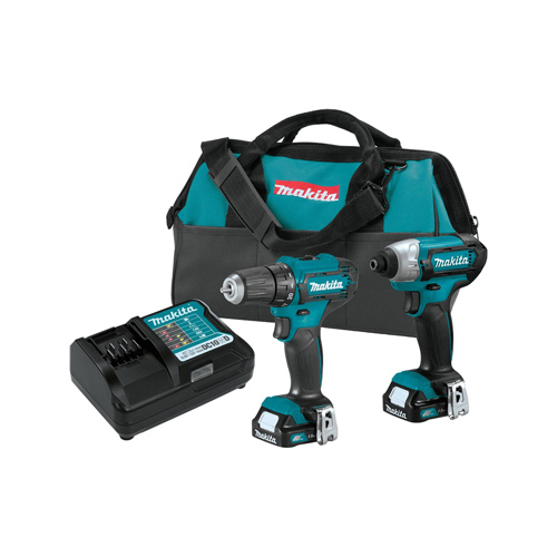 Makita CT232 Drill/Driver and Impact Driver Kit CXT 12 V Cordless Brushed 2 Tool