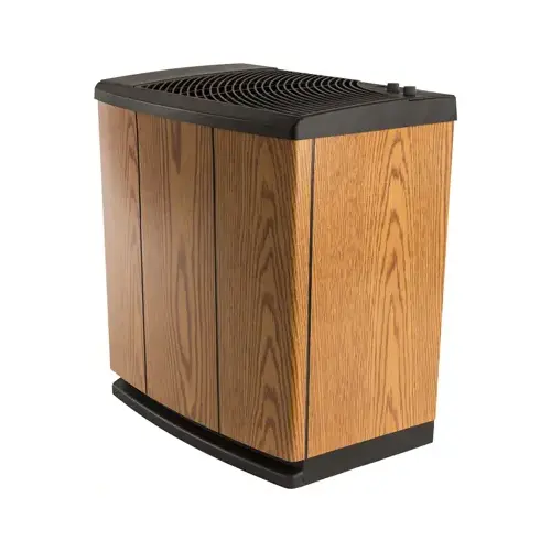 Console Humidifier, 120 V, 4-Speed, 3700 sq-ft Coverage Area, Analog Control, Light Oak