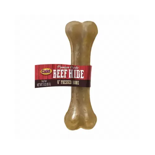 IMS TRADING CORP C10251-6 Gourmet Dog Treats, Pressed Rawhide Bone, 6-In.