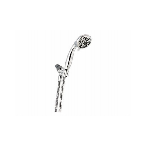 Hand Shower, 1/2-14 Connection, 1.75 gpm, 5-Spray Function, Chrome, 60 in L Hose