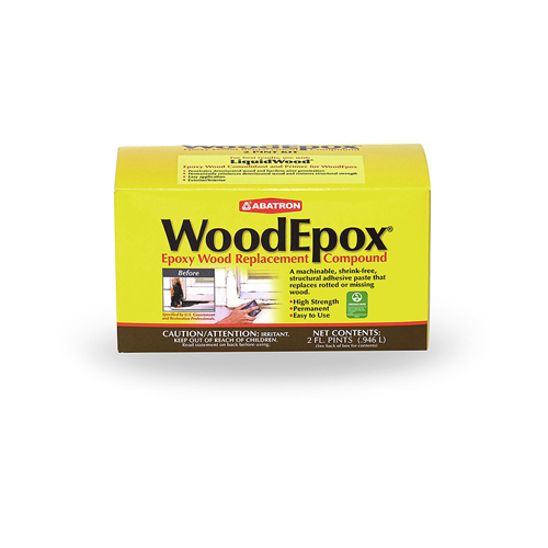 WoodEpox Wood Restoration System, Paste, Slight Ammonia, Tan/White, 2 pt