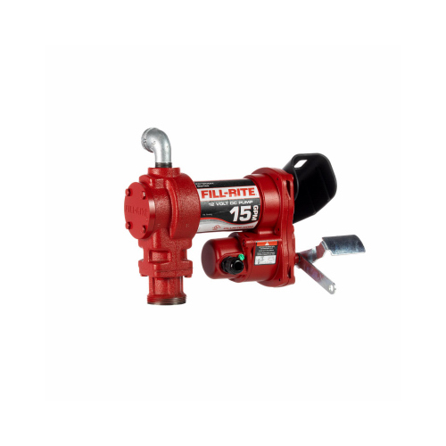 Fill-Rite FR1204H FR1204G/FR1204 Fuel Transfer Pump, Motor: 1/4 hp, 12 VDC, 20 A, 30 min Duty Cycle, 3/4 in Outlet, 15 gpm