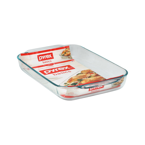 Baking Dish, 4.5 L Capacity, Glass, Red