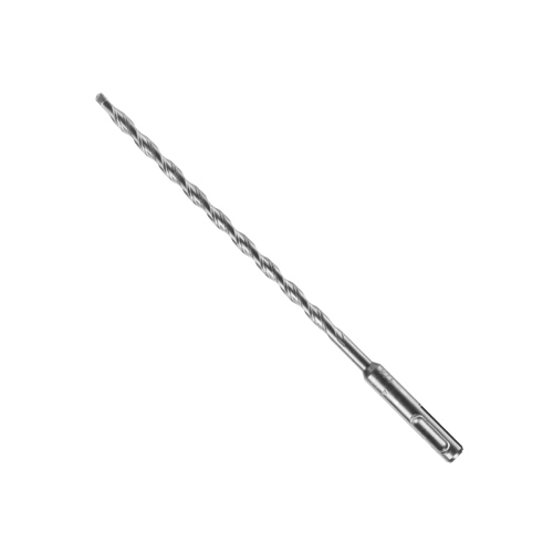 Bulldog Hammer Drill Bit, 1/4 in Dia, 8-1/2 in OAL, Variable Flute, 2-Flute, 25/64 in Dia Shank Gray