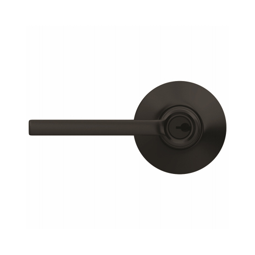 Graphic Pack Latitude Lever Keyed Entry Lock C Keyway with 16086 Latch and 10027 Strike Matte Black Finish