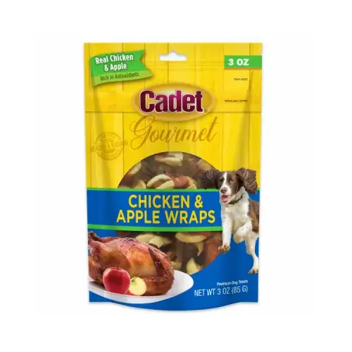 IMS TRADING CORP C07208 Dog Treats, Apple & Chicken Wrap, 3-oz.