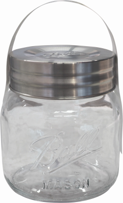 Ball 1440070017 Storage Canning Jar, 64 oz Capacity, Glass, Clear, 5-3/4 in W, 6-1/2 in H