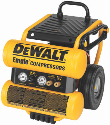 DEWALT D55154 Air Compressor 4 gal Twin Stack Portable 125 psi 1.1 HP