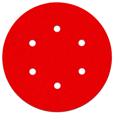 Diablo DCD060060H10G Sanding Disc, 6 in Dia, 60 Grit, Ultra Coarse, Ceramic Abrasive, Hook-and-Loop Backing Red - pack of 10