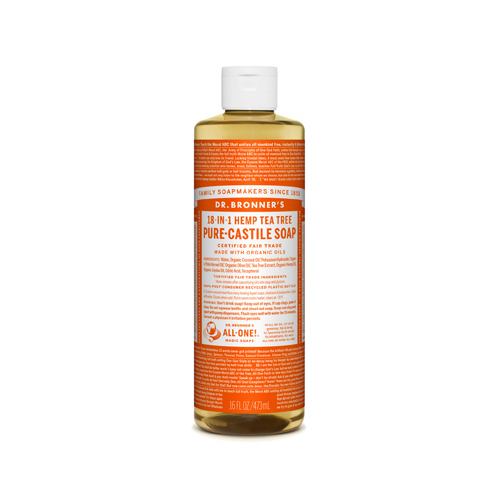 Shampoo and Body Wash Dr. Bronner's Organic Tea Tree Scent 16 oz - pack of 12