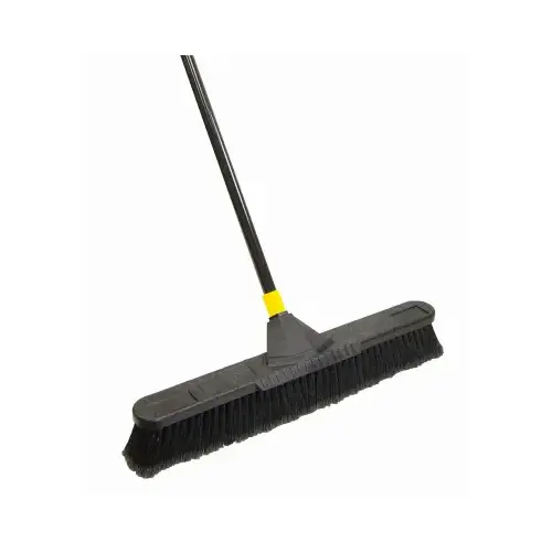 Smooth Surface Push Broom Bulldozer Polypropylene 24" Black/Gray