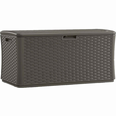 Suncast BMDB13400ST Deck Box 55" W X 29" D Gray Plastic 134 gal Gray