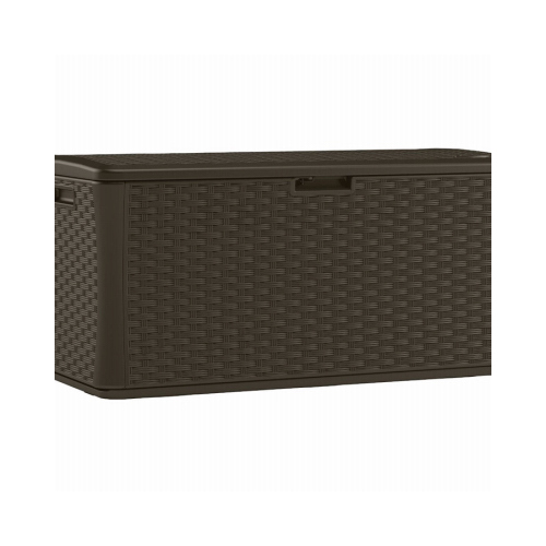 Deck Box 55" W X 29" D Brown Plastic 134 gal Brown