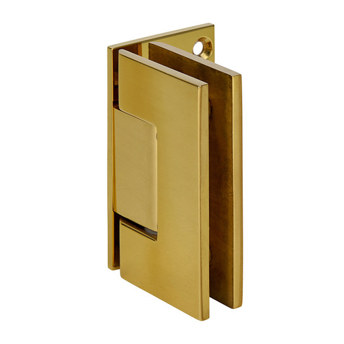 Polished Brass Adjustable Wall Mount Offset Back Plate Hinge