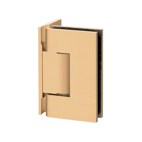US Horizon HGTW0PSB Designer Series Shower Door Wall Mount Hinge With Offset Back Plate Satin-Brass