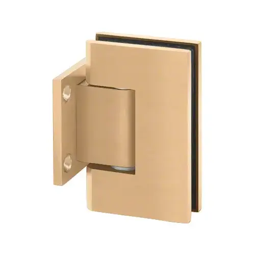 Designer Series Shower Door Wall Mount Hinge With Short Back Plate Satin-Brass